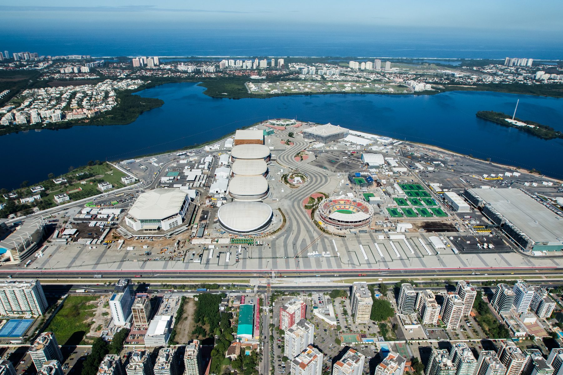 Vista aérea do Parque Olímpico do Rio de Janeiro