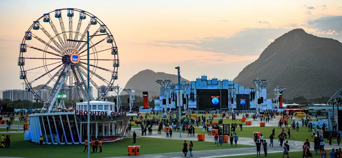Roda-gigante no Parque Olímpico, na Cidade do Rock