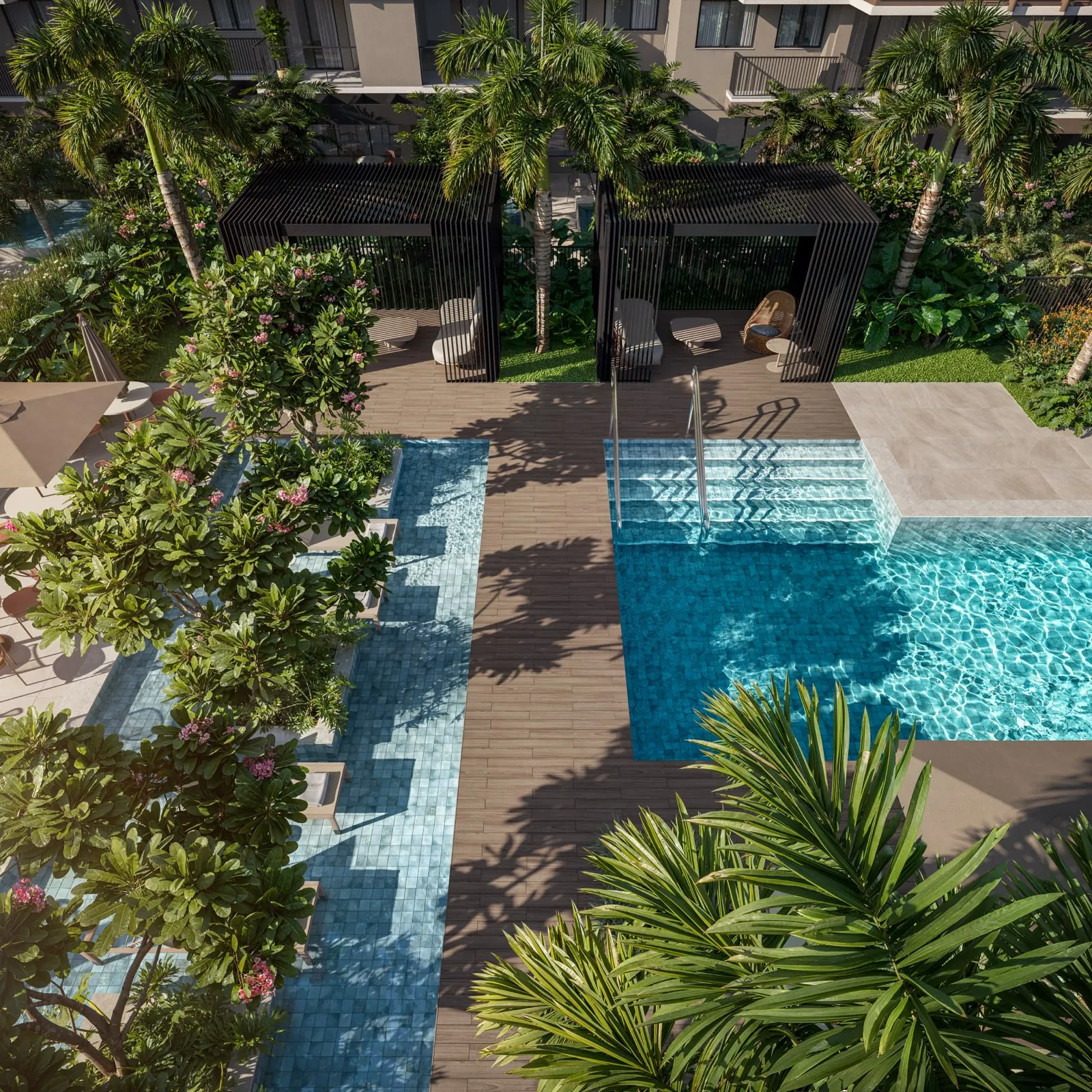 Gazebos da piscina | ON Resort Cidade Jardim