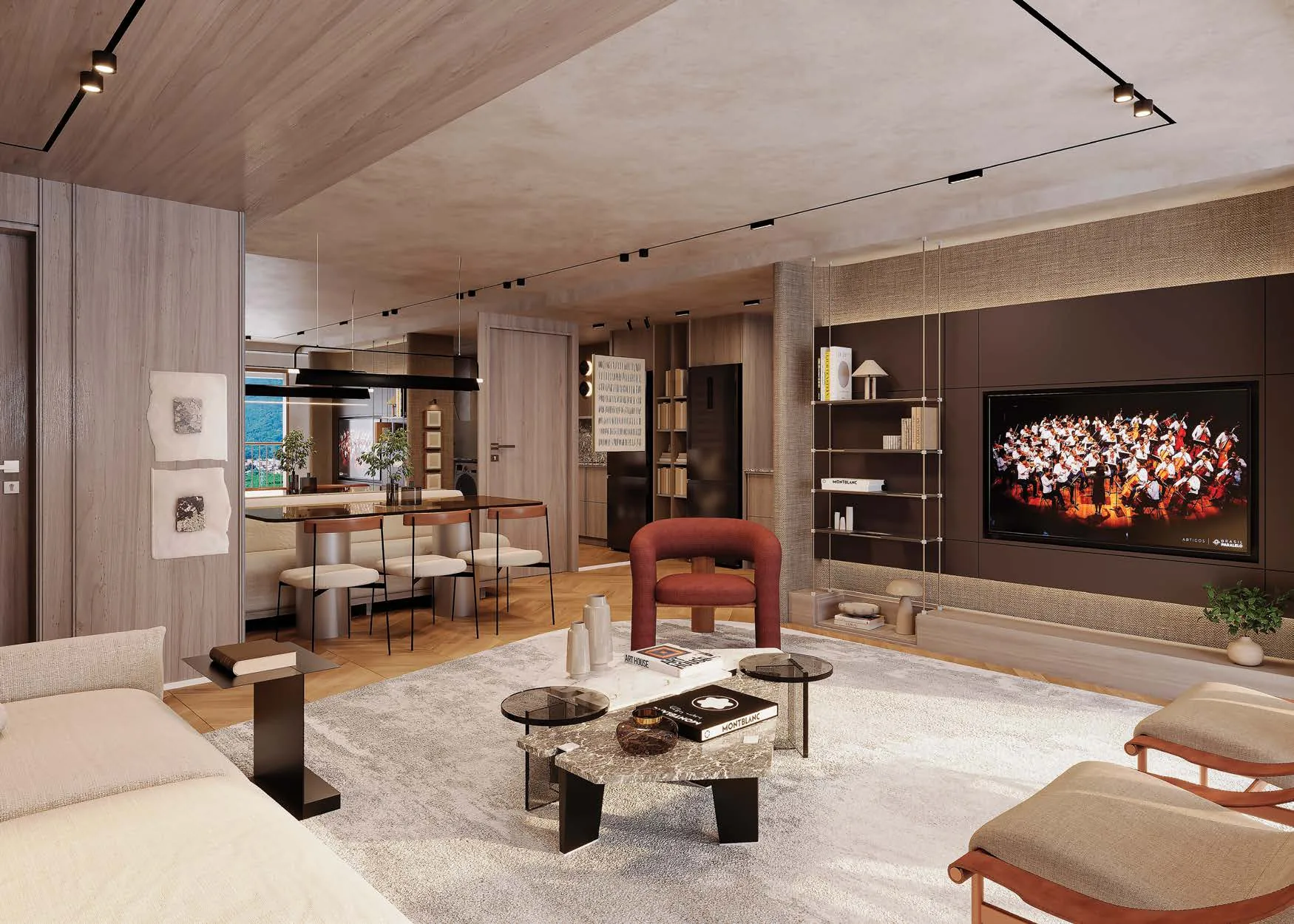 Sala ampliada do 3 quartos | Ed. Roma | WE Barra by Living