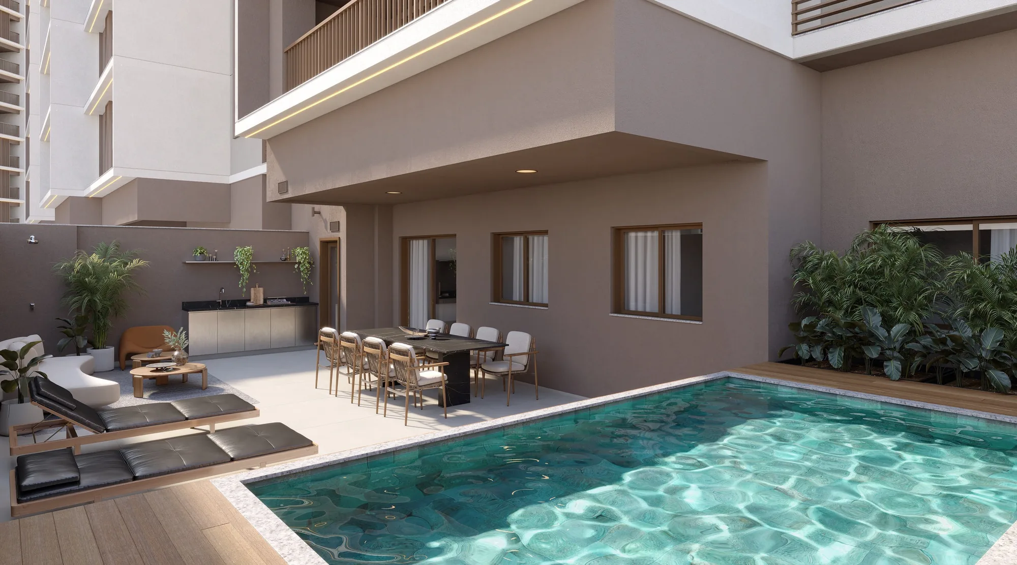 Garden de 3 quartos com terraço | Ed. Aspen | WE Barra by Living