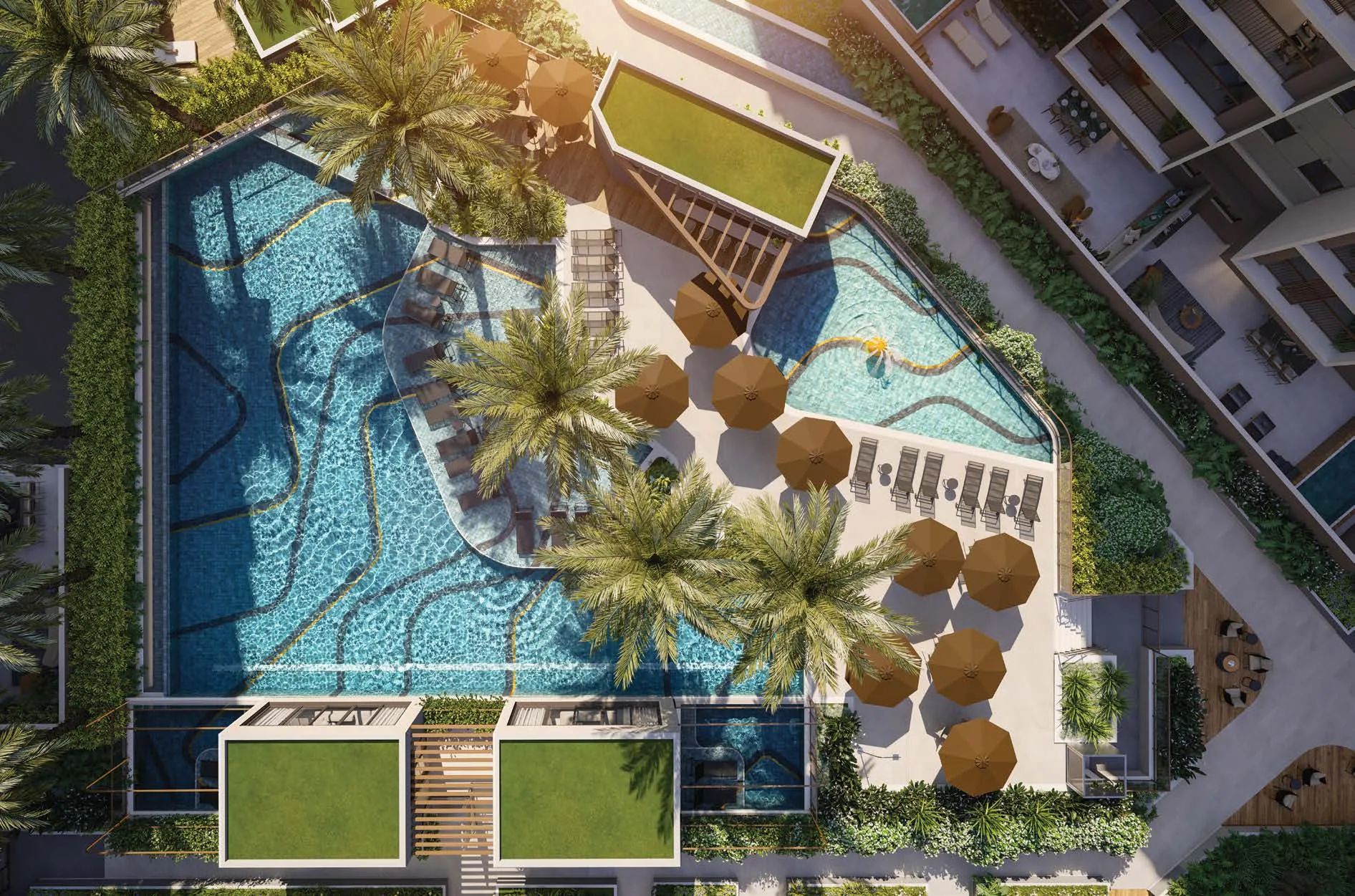 Vista aérea das piscinas | WE Barra by Living